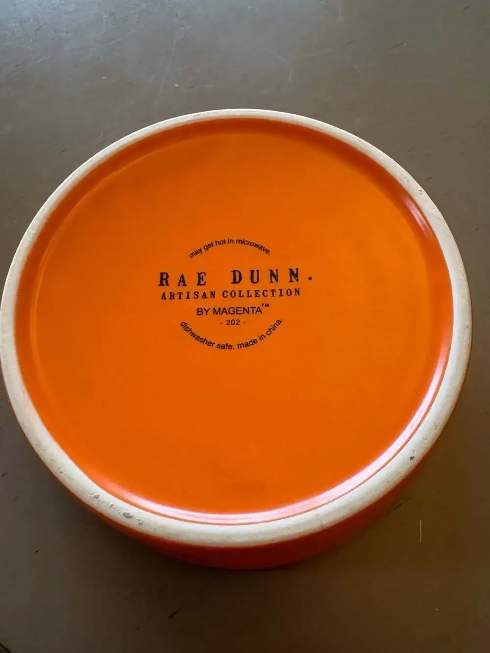 Rae Dunn Halloween BOO Orange Small Ceramic Pet Dish